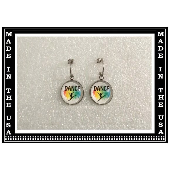 5/$20 Ballet Dance Team Sports Interchangeable Charm Earrings-5 Pairs in Set - Picture 3 of 6